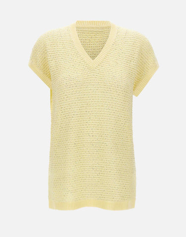 Maglia smanicata con paillettes MAD276F531 M120VR2 FABIANA FILIPPI 