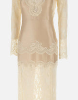 Abito lungo in pizzo a colto alto 25PJR0043PA0170 P105 RABANNE 