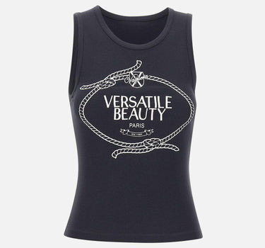 Canotta in cotone con stampa VAQ11T025 BLACK VAQUERA 