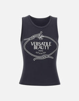 Canotta in cotone con stampa VAQ11T025 BLACK VAQUERA 