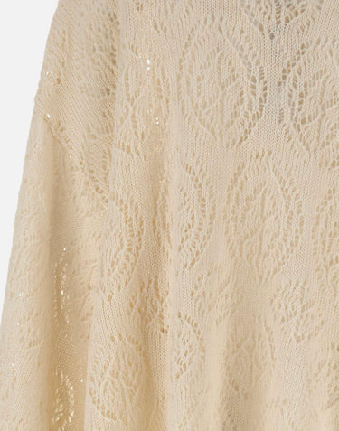 Maglione in lana e alpaca W08130280 24WHITE MAURIZIO MYKONOS 