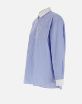 Camicia oversize SRC a righe SI019710302ST02 BLUE SPORTY & RICH 