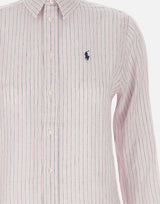 Camicia over in lino a righe 211A96158 011 POLO RALPH LAUREN 