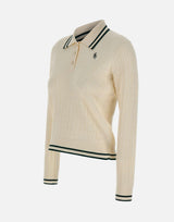 Polo "SRC Mini Cable LS" ST03761302WH61 ECRU SPORTY & RICH 