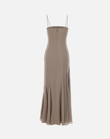 Abito lungo in chiffon con spalline 115519 816 ROTATE BIRGER CHRISTENSEN 