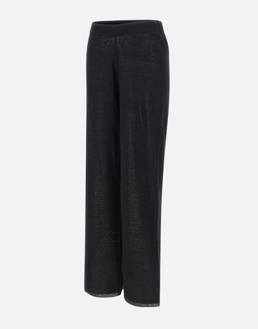 Pantaloni palazzo in maglia di lino 195015 013 KANGRA 