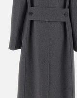 Cappotto doppiopetto in lana 1126WCT006440B DKGREY VICTORIA BECKHAM 