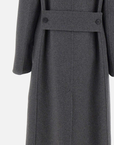 Cappotto doppiopetto in lana 1126WCT006440B DKGREY VICTORIA BECKHAM 