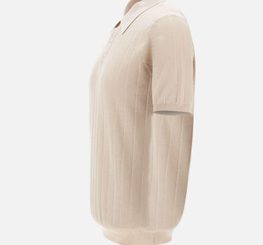 Polo in cotone a maxi coste DC115217 BEIGE DELLA CIANA CASHMERE 