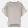 Blusa in lino ricamata W08460781 OFFWHITE MAURIZIO MYKONOS 