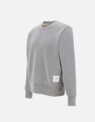 Felpa  "Crewneck Classic Loopback" in cotone MJT085A 03377055 THOM BROWNE 