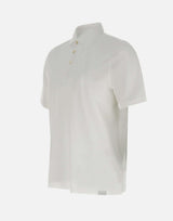 Polo in crepe di cotone DK87115 BIANCO DIKTAT 