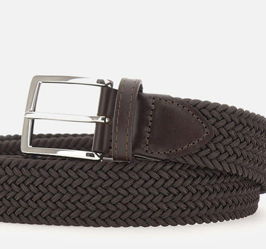 Cintura in lino con dettagli in pelle 15AP1500 DKBROWN ATHISON 