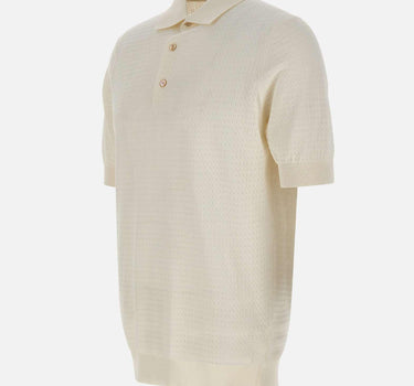 Polo in cotone con lavorazione a treccine PL1MC CR14T020 FILIPPO DE LAURENTIIS 