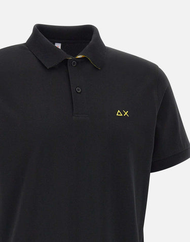 "Print under collar polo shirt" A35115 11 SUN68 