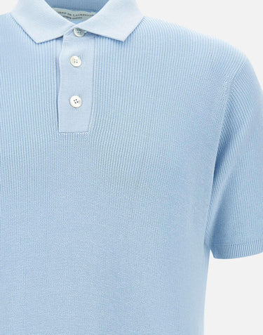Polo in crepe di cotone PL1MC CR14P800 FILIPPO DE LAURENTIIS 