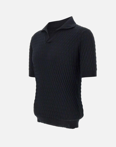 Polo "Skipper" in crepe di cotone PL1MCSK CR14D990 FILIPPO DE LAURENTIIS 