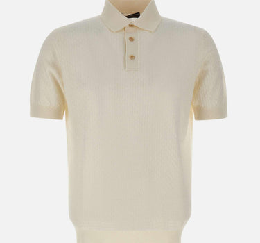 Polo in cotone a punto quadretto PL1MC CR14Q020 FILIPPO DE LAURENTIIS 