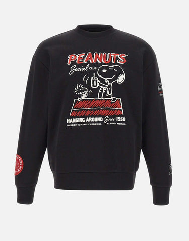 Felpa girocollo con disegno Peanuts E051630A 9000 ICEBERG 