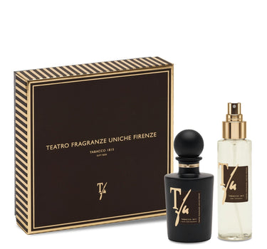 Gift Box Fragranza Ambiente 100ml + Fragranza Tessuti 100ml "Tabacco 1815" GIFTBOXTATFU 100ML TEATRO FRAGRANZE UNICHE FIRENZE 