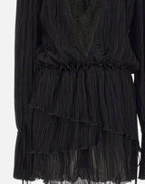 Abito plissettato in georgette 2A771A N0990 BLUMARINE 