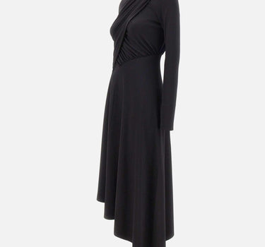 Abito asimmetrico con drappeggi 1326JDR007340A BLACK VICTORIA BECKHAM 