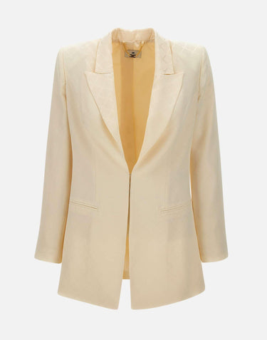 Blazer in satin con losanga jacquard<BR/> GI15352E2 193 ELISABETTA FRANCHI 