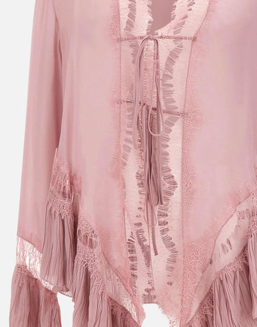 Blusa in georgette con pizzo 2C444A N0114 BLUMARINE 