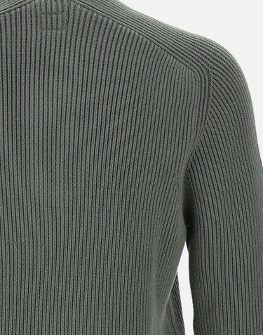 "Polo collar full rib sweater" 19CMKN016A 006608A921 C.P. COMPANY 