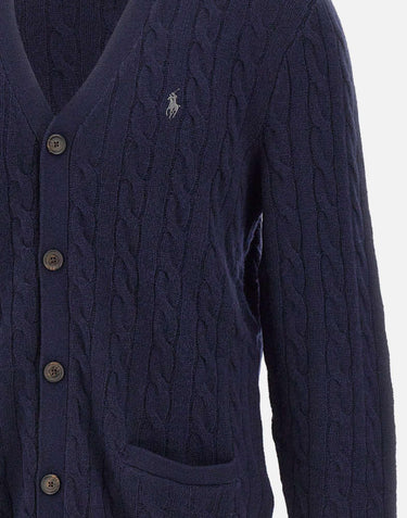 Cardigan a trecce in lana e cashmere 710949808 001 POLO RALPH LAUREN 