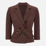 Giacca in tessuto tecnico bielastico GI22461E2 644 ELISABETTA FRANCHI 