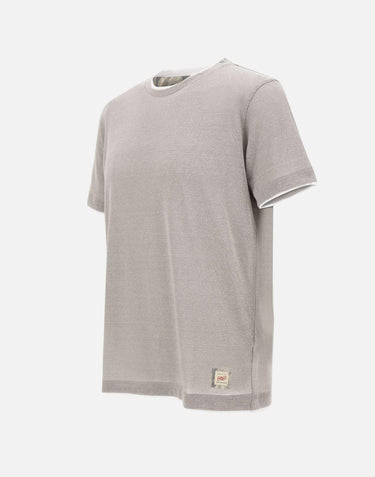 T-shirt "Lin" in lino e cotone LINVR0323 PERLA BOB 