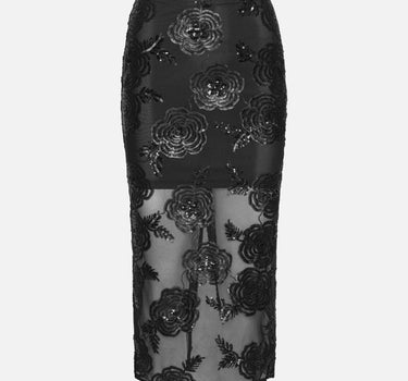 Gonna midi con paillettes 114924 100 ROTATE BIRGER CHRISTENSEN 