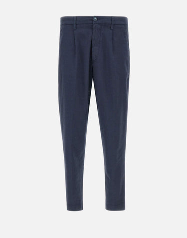 Pantaloni "Marc-El" misto lino e cotone stretch P616LS 34164002 RE-HASH 