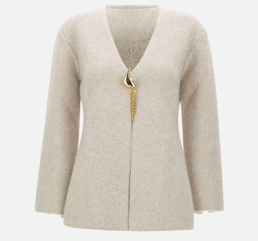"Offwhite golden button cardigan" MY009 OFFWHITE JACQUES WEI 