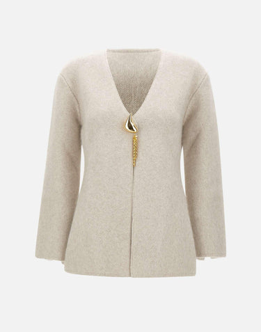 "Offwhite golden button cardigan" MY009 OFFWHITE JACQUES WEI 