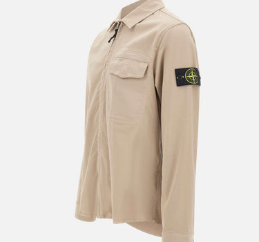 Overshirt in raso di cotone biologico stretch 1200015S0012 V009A STONE ISLAND 