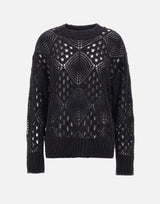 Maglione in lana e alpaca W08210280 33BLACK MAURIZIO MYKONOS 