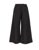 Pantaloni palazzo in lino W01340881 BLACK MAURIZIO MYKONOS 
