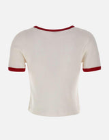 T-shirt "California Emblem Soft Ringer" TO073710509WH52 WHITE SPORTY & RICH 