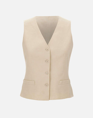 Gilet in tela di lino 2616151012600 007 MAX MARA STUDIO 