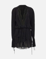 Abito plissettato in georgette 2A771A N0990 BLUMARINE 