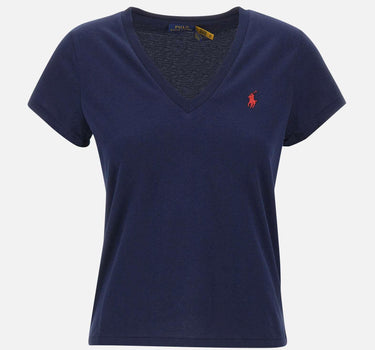 T-shirt a V in cotone 211B14611 008 POLO RALPH LAUREN 