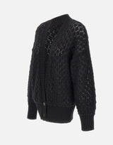 Cardigan over in maglia a punto pizzo 2M644A N0990 BLUMARINE 