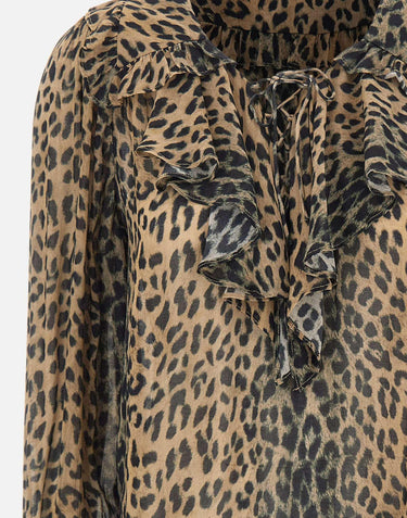 Blusa "Milia" 0300604022608000 BROWN RIXO 