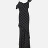 Abito lungo in georgette a pois 176XB BLACK SELF-PORTRAIT 