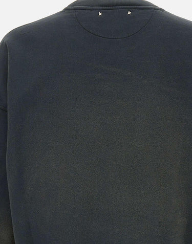 Felpa in cotone con ricamo logato GUP01938 P00214690498 GOLDEN GOOSE 