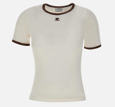 T-shirt "Signature Contrast" 125JTS017JS0203 PILLOWSMOKYBRWN COURREGES 