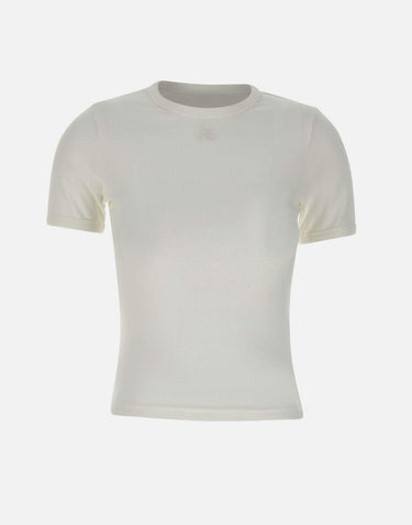 "Signature contrast t-shirt" 125JTS017JS0203 0001 COURREGES 