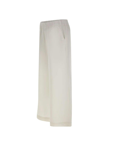Pantaloni ampi in misto lino L3133 OFFWHITE JC SOPHIE 
